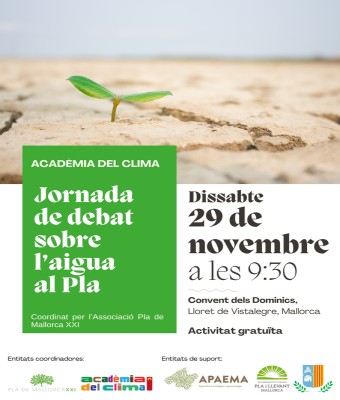 Jornada de debat sobre la problemàtica de l'aigua al Pla de Mallorca en Balears, Illes
