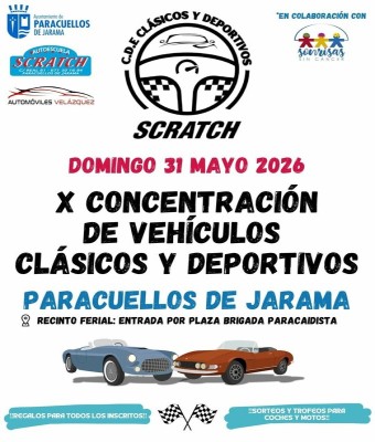 X CONCENTRACIÓN DE VEHÍCULOS CLASICOS Y DEPORTIVOS EN PARACUELLOS DE JARAMA en Madrid
