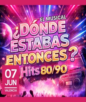 ¿DÓNDE ESTABAS ENTONCES?HITS 80/90 en Valencia