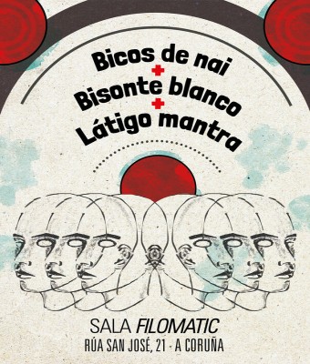 Bisonte Blanco + Bicos de Nai + Látigo Mantra en Coruña, A