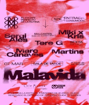MALAVIDA 07/03 CAFÉ MILANO GALA DE TARDE en Balears, Illes