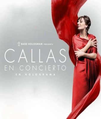 Callas en concierto en holograma en Gran Teatro Caixabank Príncipe Pío en Madrid