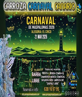 Entradas Carroza Carnaval de Maspalomas 2026 en Gran Canaria