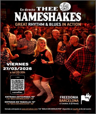 THEE NAMESHAKES EN DIRECTO EN BARCELONA