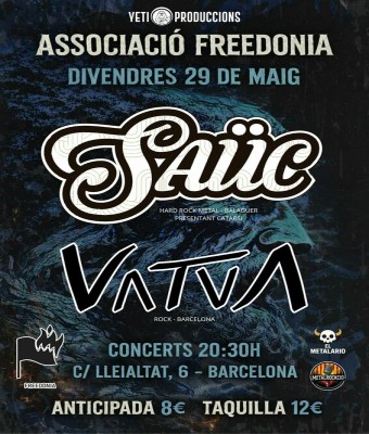 Saüc + Vatua / Freedonia - 29 maig en Barcelona