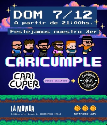 CARI CUMPLE & COSTUMBRES ARGENTINAS en Balears, Illes