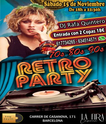 Tardeo Retro Party 70s 80s 90s en Barcelona