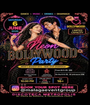 Neon Bollywood Party en Málaga