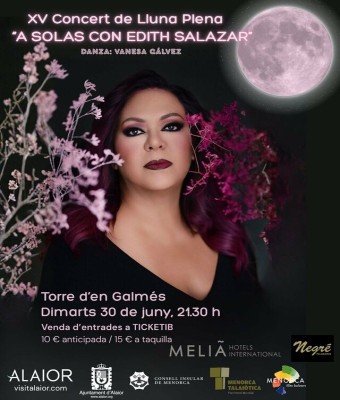 Concert Lluna Plena " A solas con Edith Salazar" en Balears, Illes