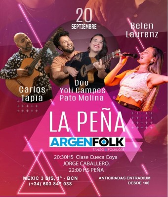  LA PEÑA de ARGENFOLK de Septiembre  en Barcelona