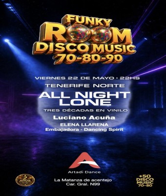 Funky Room Disco Dance 70-80-90. TF Norte  en Santa Cruz de Tenerife