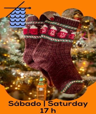 Stone Knits | Christmas ‘Cup of Hot Cocoa Socks’ Colourwork Socks Workshop. An Introduction to Colourwork Sock Knitting en Barcelona