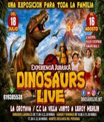 Dinosaurios Live en La Orotava en Tenerife