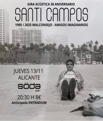 Santi Campos (solo) en Alicante en Alicante/Alacant