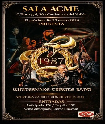 Concierto de 1987. Whitesnake tribute band en Barcelona