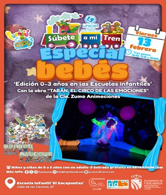 SÚBETE A MI TREN 0-3 "TARÁN, EL CIRCO DE LAS EMOCIONES" Pase 17:15 en Madrid