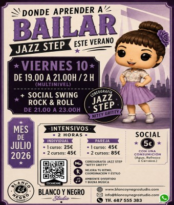 Intensivo Jazz Step. Nitty Gritty+ Social. VeraSwing 2026 en Madrid