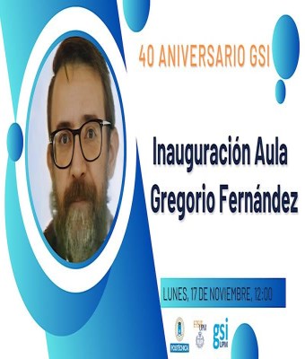 Inauguración  del Aula  Gregorio Fernández en el 40º aniversario del GSI en Madrid