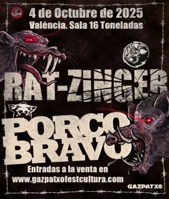 Rat-Zinger + Porco Bravo | Sala 16 Toneladas | València en Valencia