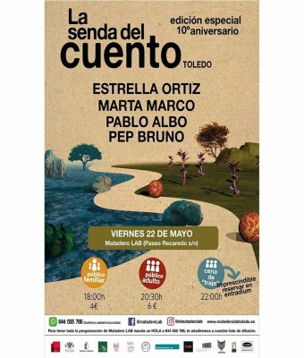 Cuentos para público joven y adulto con ESTRELLA ORTIZ, MARTA MARCO, PABLO ALBO y PEP BRUNO. en Toledo