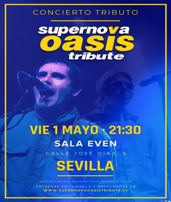 Concierto Tributo a Oasis, por Supernova en Sevilla