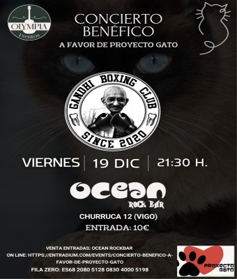 CONCIERTO BENÉFICO A FAVOR DE PROYECTO GATO en Pontevedra