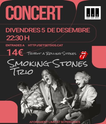 SMOKING STONES TRIO Tribut a Rolling Stones en Barcelona