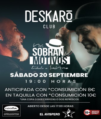 Concierto Tributo a Joaquín Sabina en Alicante/Alacant