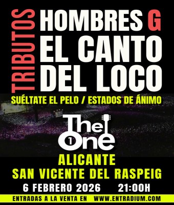 Tributo a El Canto del Loco & Hombres G en Alicante en Alicante/Alacant