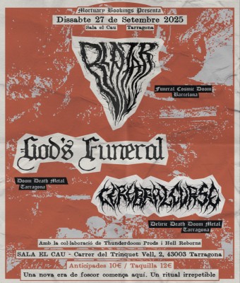 Blazar / God's Funeral / Cerebral Curse - Tarragona - Sala el Cau - 27/09/2025