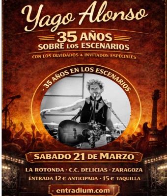 Yago Alonso, 35 años en los escenarios en Zaragoza