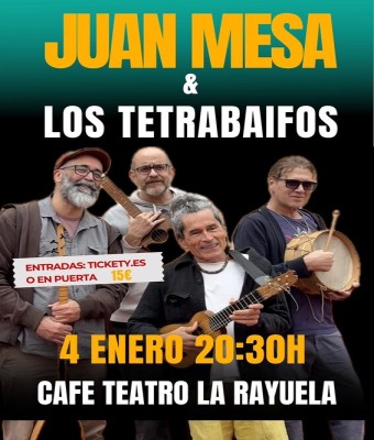 Juan Mesa & Los Tetrabaifos, en el Café Teatro Rayuela en Santa Cruz de Tenerife