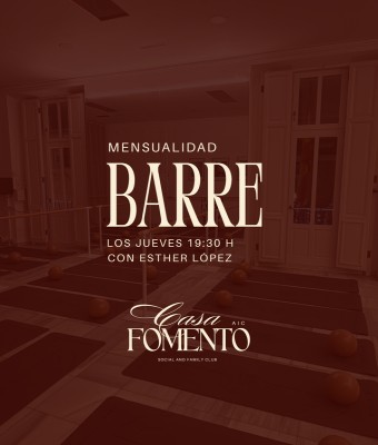 MENSUALIDAD BARRE - JUEVES 19:30 en Valencia/València