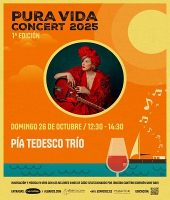 PÍA TEDESCO TRÍO. PURA VIDA CONCERT en Cádiz